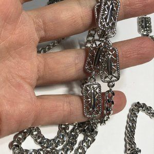 Long Silvertone Chain